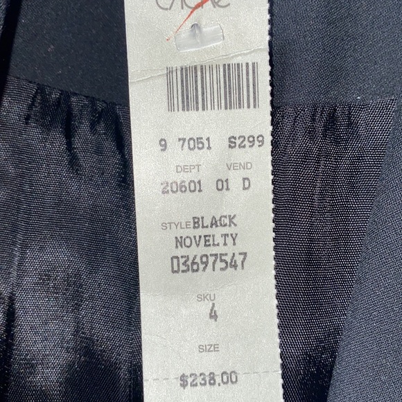 NWT CACHE BLK TUXEDO LINE HOOK&EYE JACKET SZ 4 & 0 - Picture 7 of 10